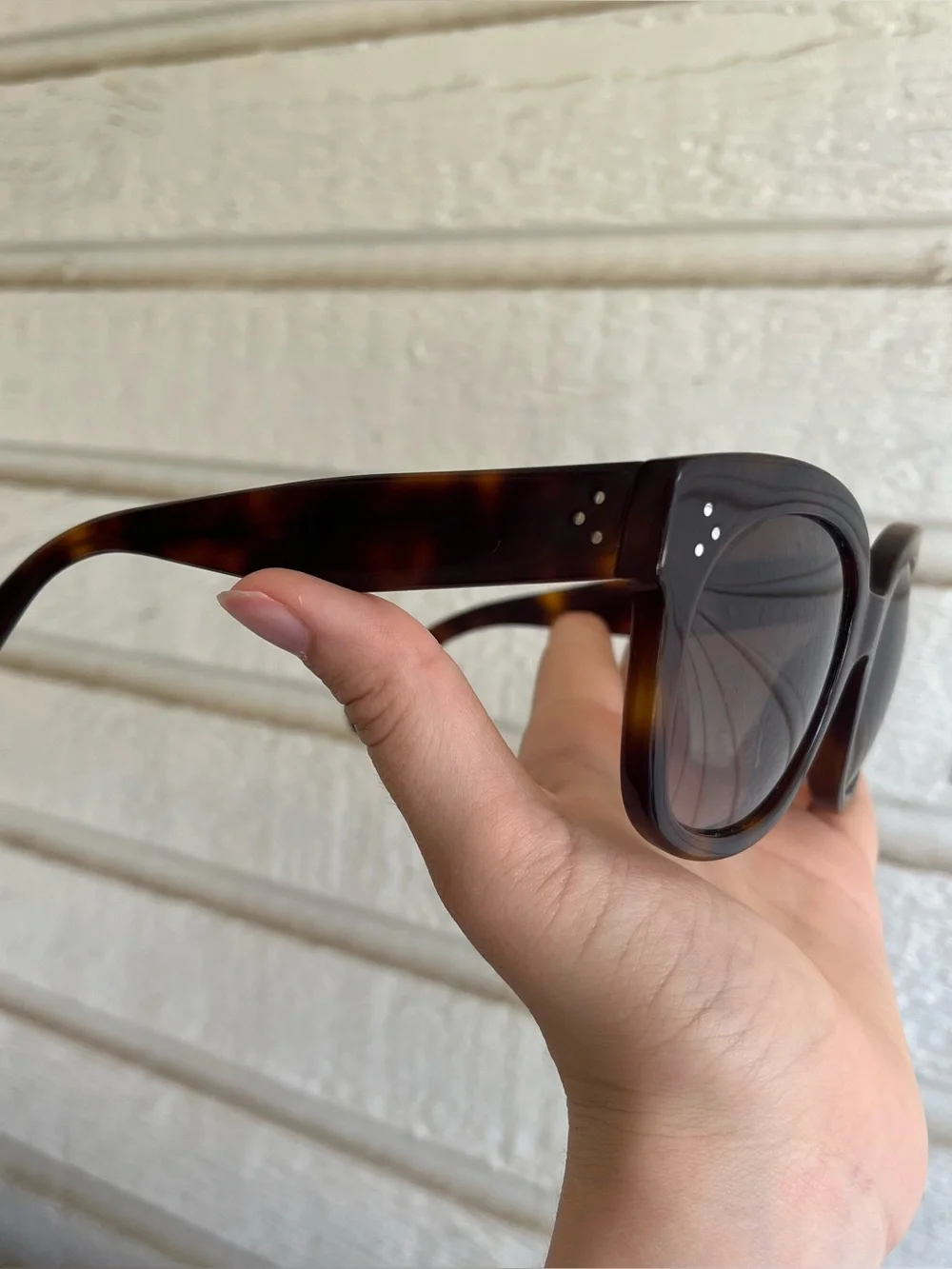 CELINE Oversized Audrey Tortoiseshell Havana Sunglasses Brown Lenses CL41805